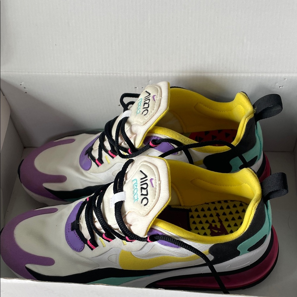 Nike Multicolor Athletic Sneakers - Yellow, Purple & Teal